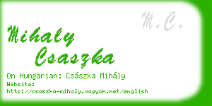 mihaly csaszka business card
